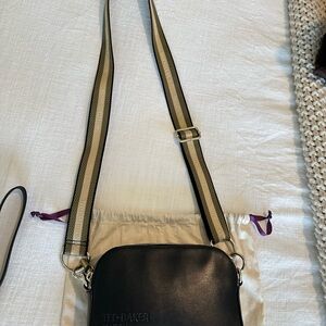 Ted Baker Black Crossbody Bag with Tan Strap